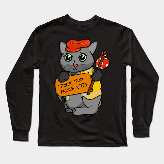 Took Too Much VTO Swagazon Cat Long Sleeve T-Shirt by Swagazon